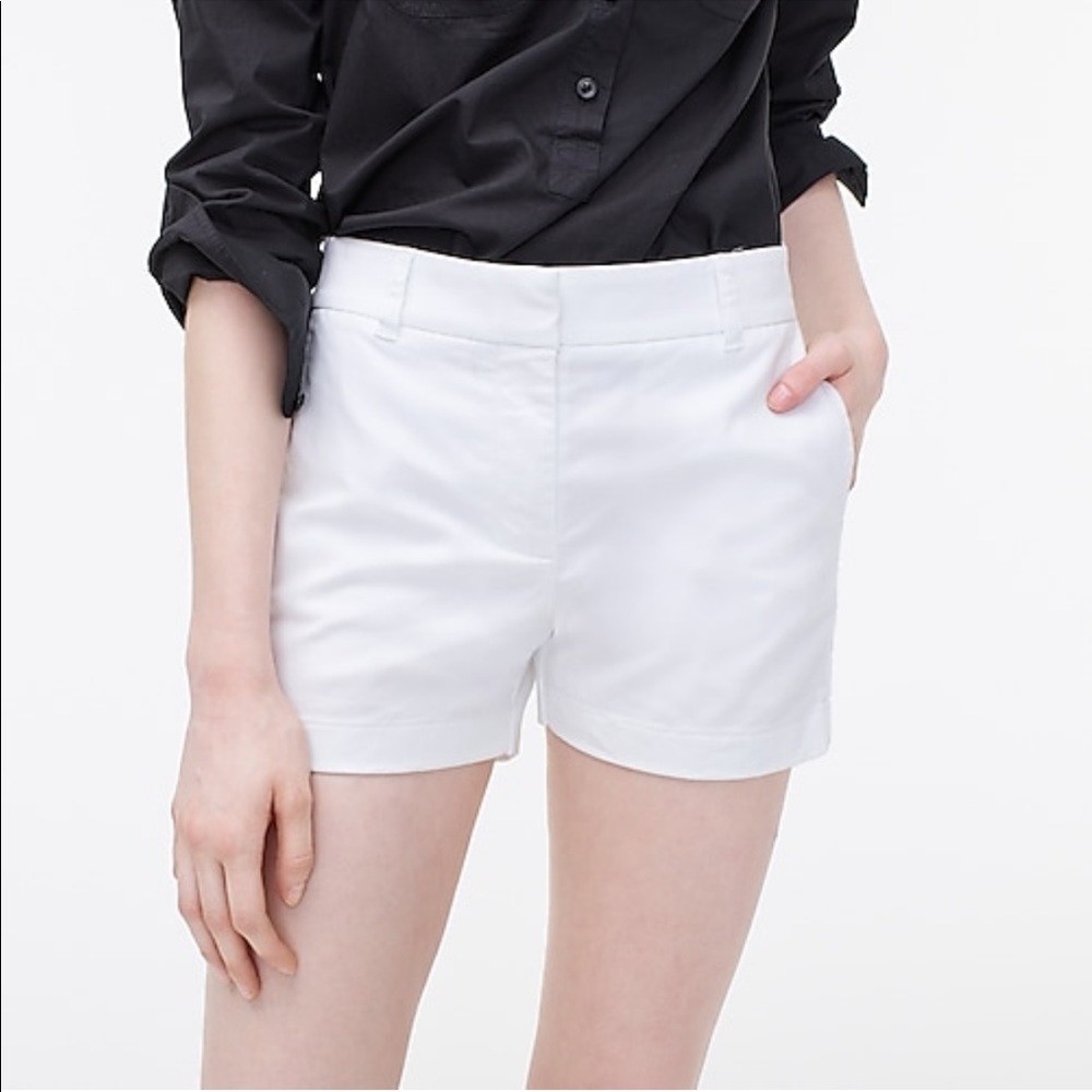 J Crew White Chino Shorts